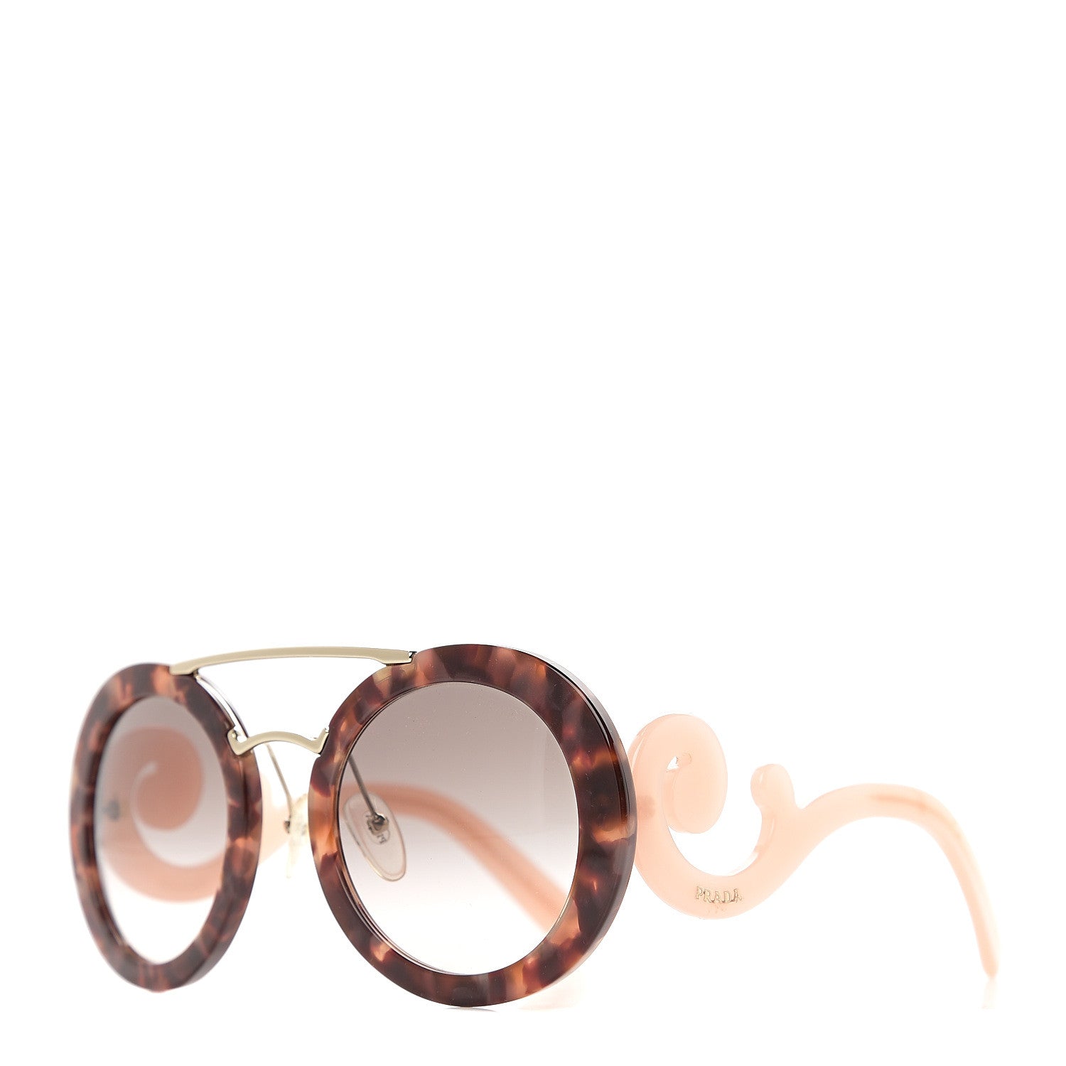 Prada Baroque Sunglasses SPR 13S Tortoise Pink 1 of 8