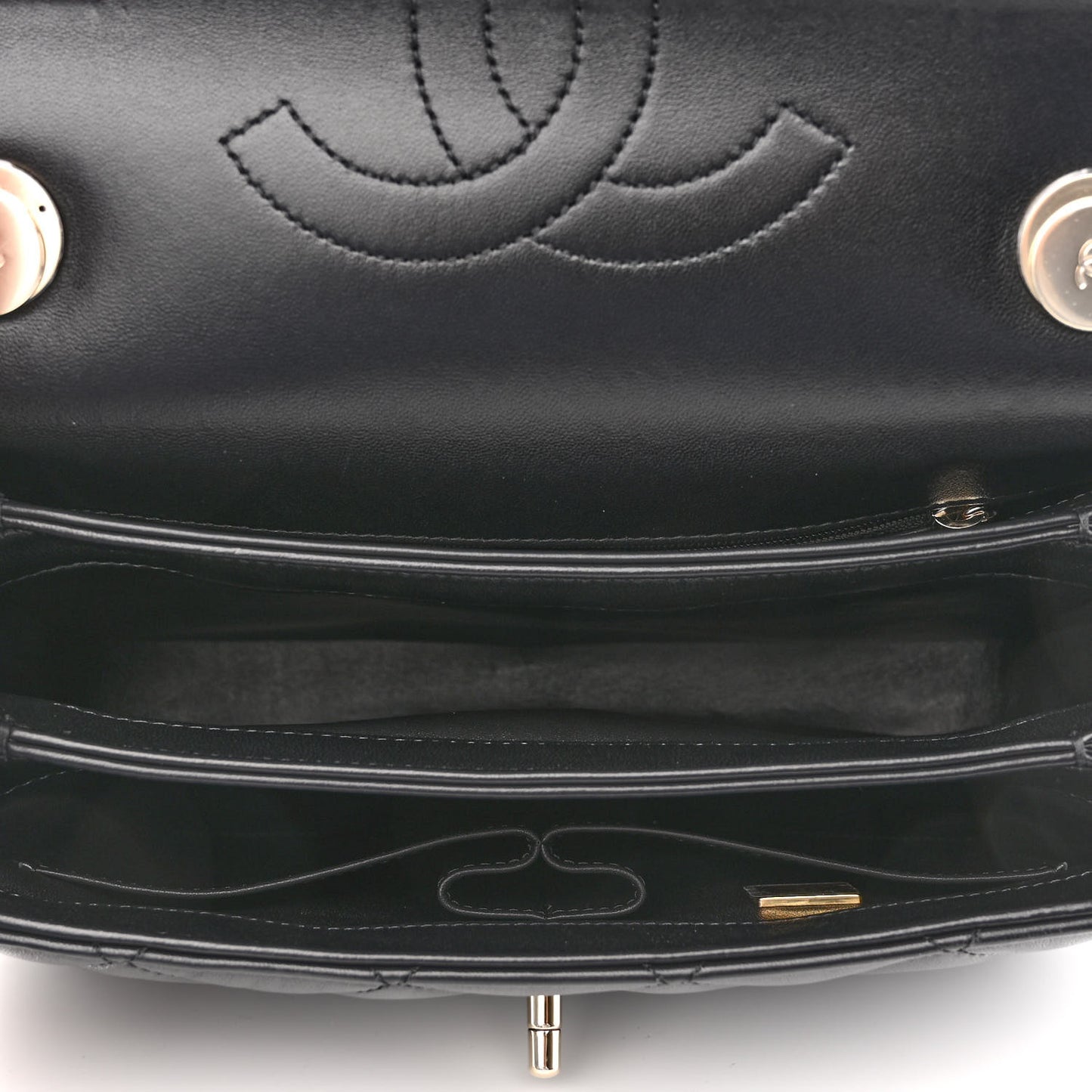 Lambskin Quilted Small Trendy CC Dual Handle Flap Bag Black