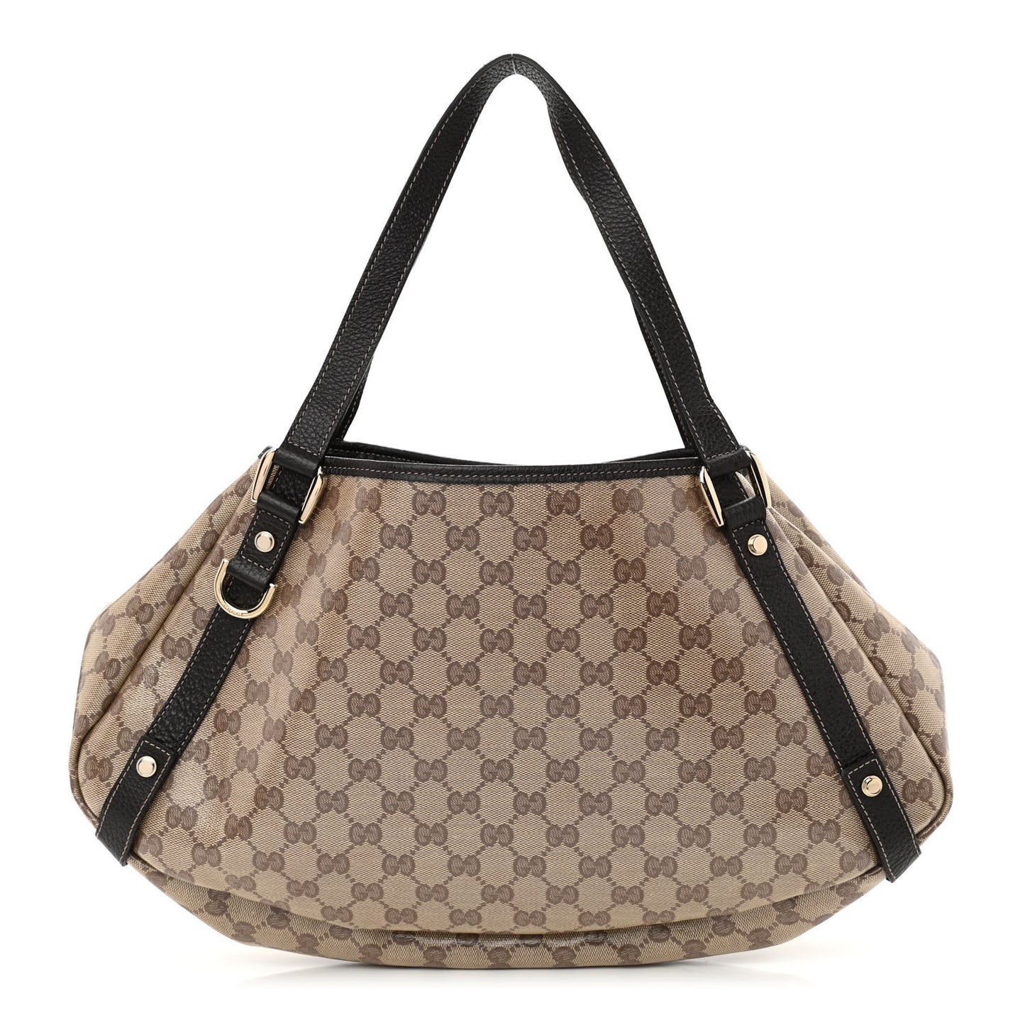 Crystal Monogram Medium Abbey Shoulder Bag Dark Brown