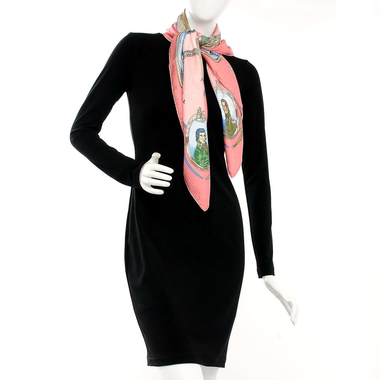 Jacquard Silk Le Geographe Scarf 90