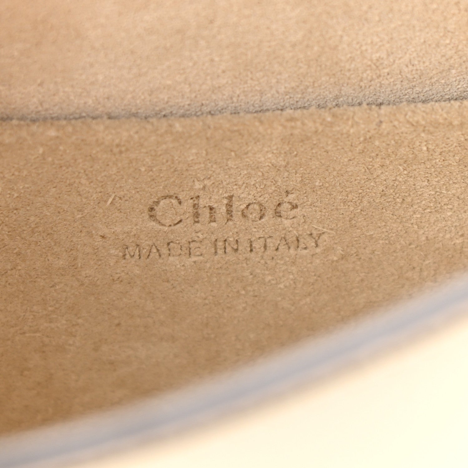 Chloe Calfskin Suede Small Nile Bracelet Bag Off White 6 of 11