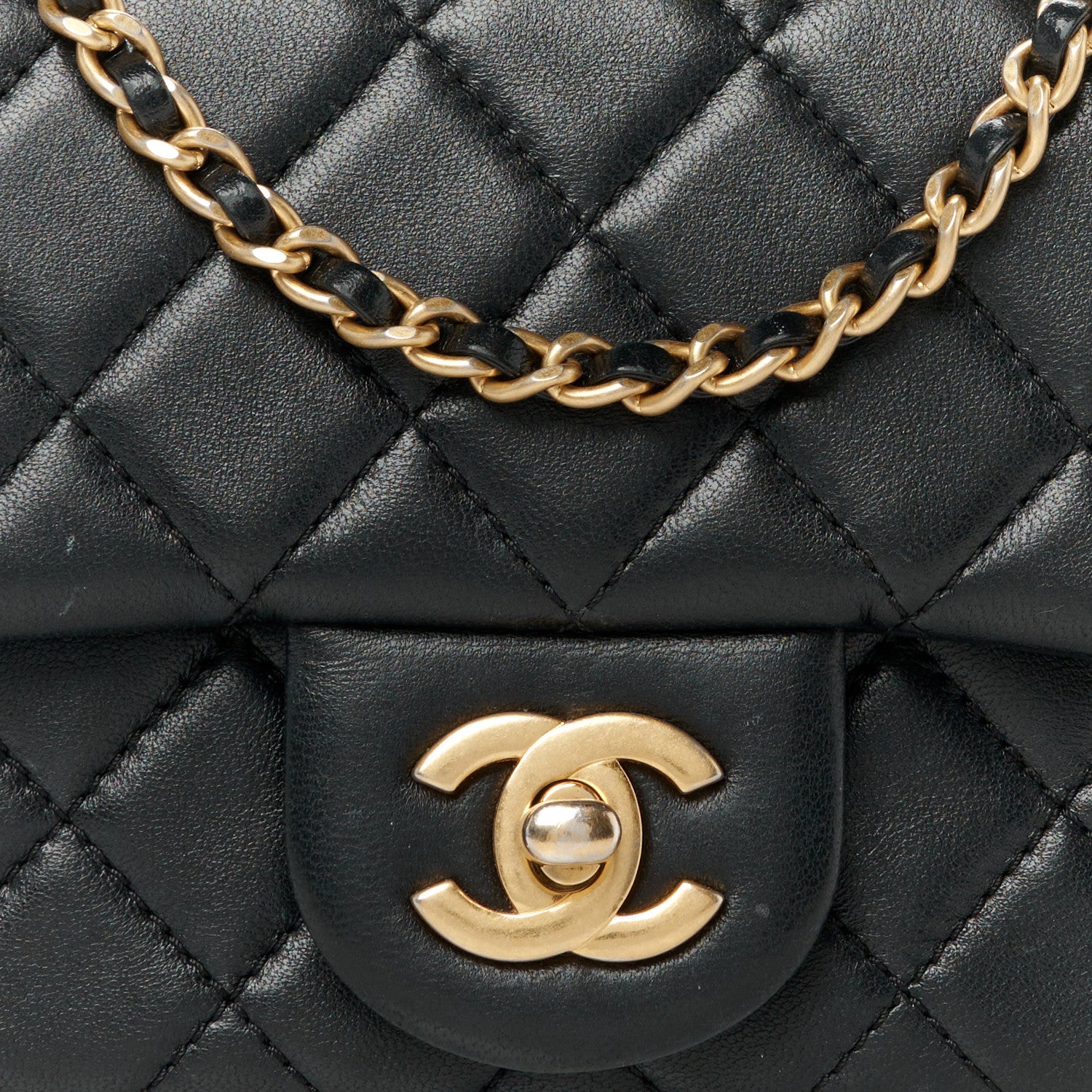 Chanel Lambskin Quilted Mini Pearl Crush Flap Black 9 of 12