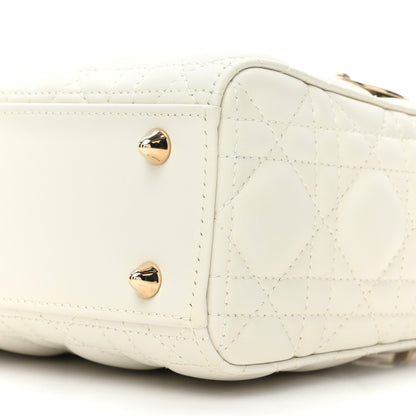 Christian Dior Lambskin Cannage Small My ABCDior Lady Dior White 7 of 8