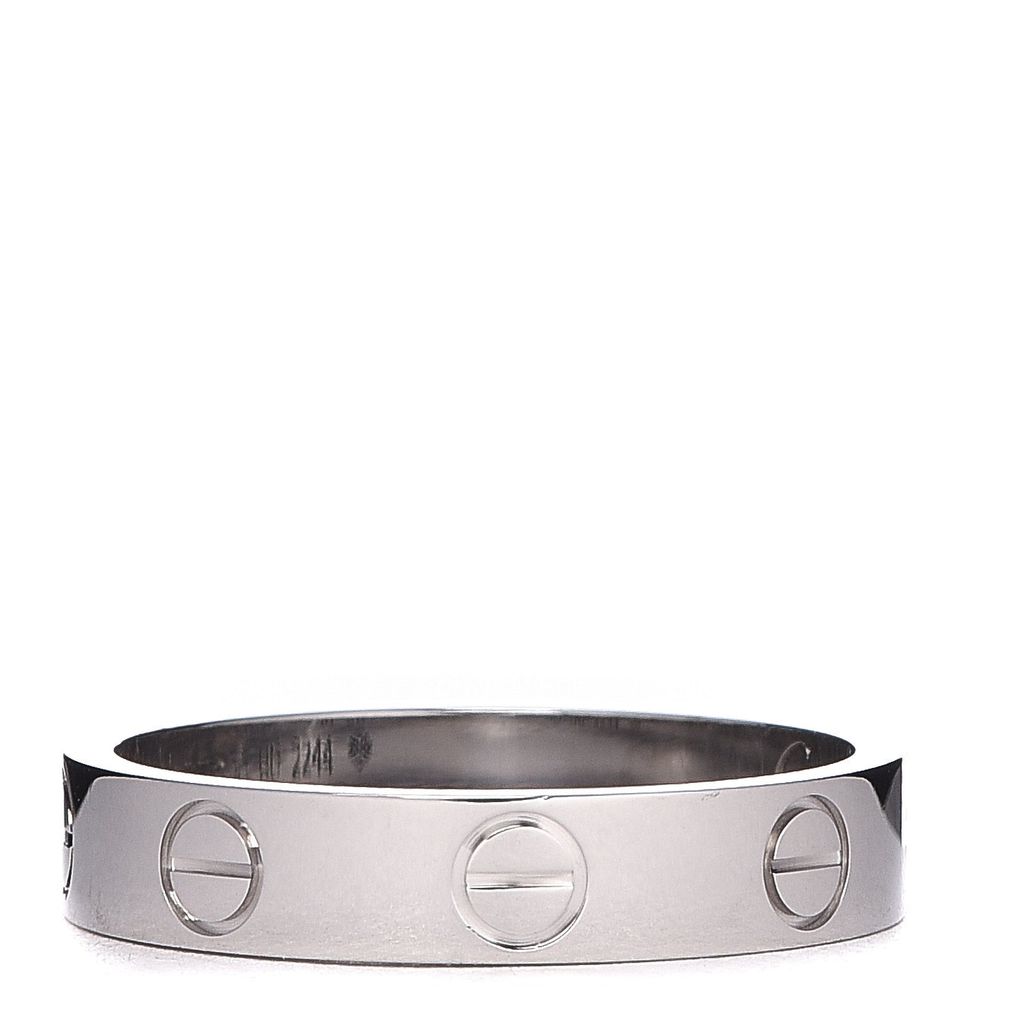18K White Gold 3.5mm LOVE Wedding Band Ring 50 5.25