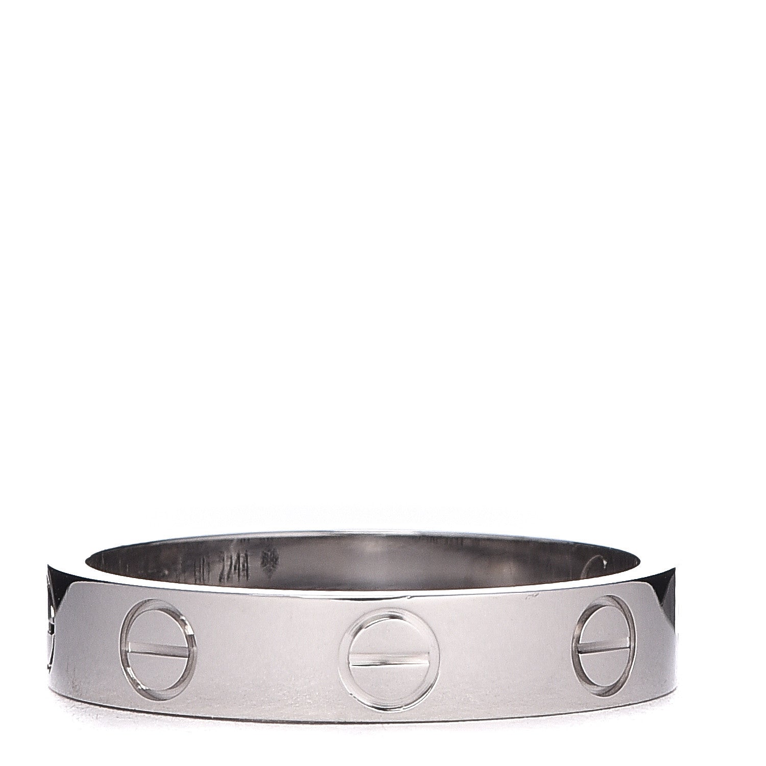 Cartier 18K White Gold 3.5mm LOVE Wedding Band Ring 50 5.25 1 of 4
