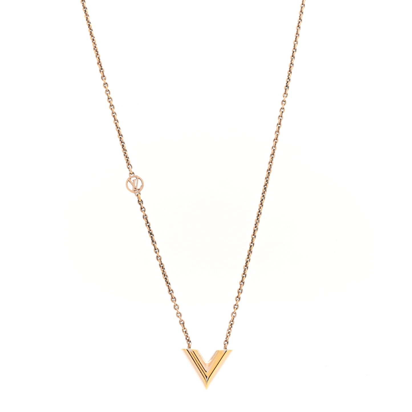 Essential V Necklace Rose Gold
