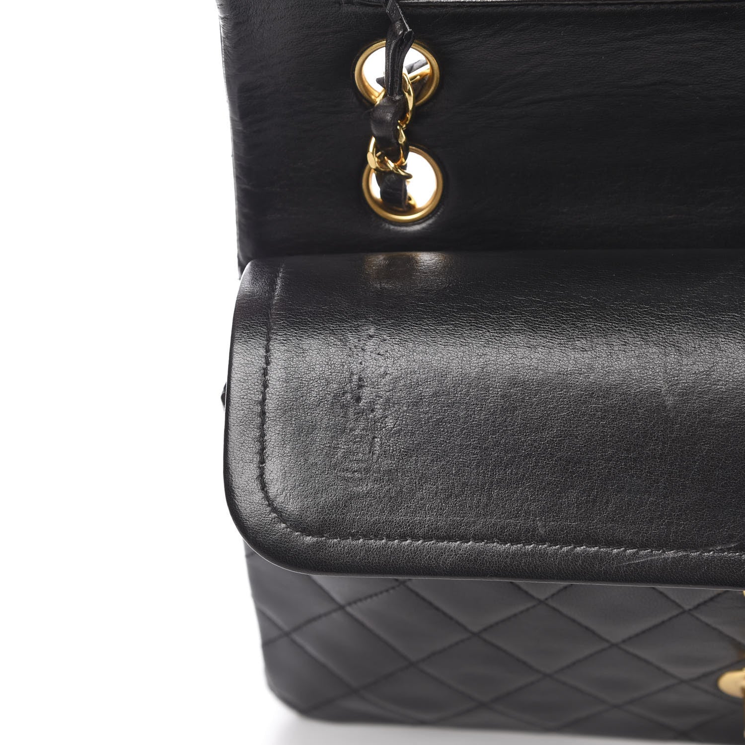 Chanel Lambskin Quilted Medium Double Flap Black 13 of 16
