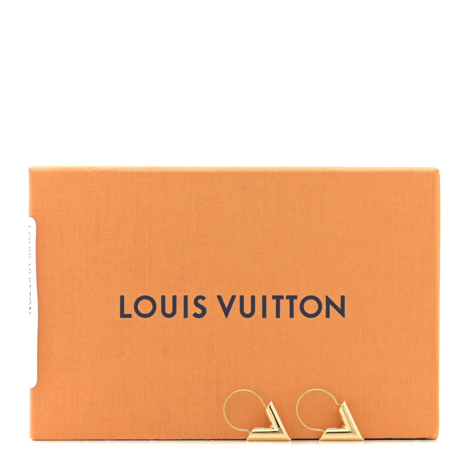 Louis Vuitton Brass Essential V Hoop Earrings Gold 6 of 6