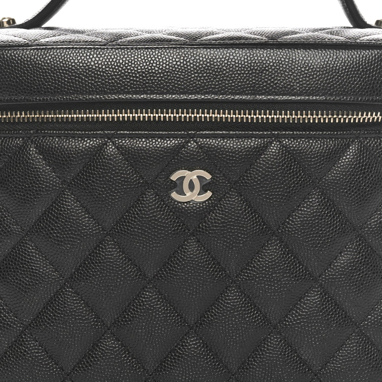 Chanel Caviar Quilted Large Vanity Pouch Black 8 of 9