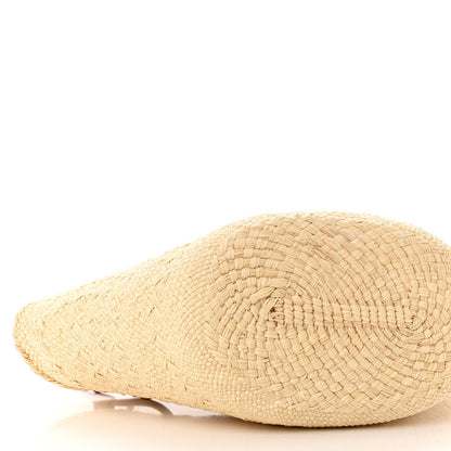 Loewe Calfskin Raffia Small Anagram Basket Tote Bag Natural Tan 8 of 9
