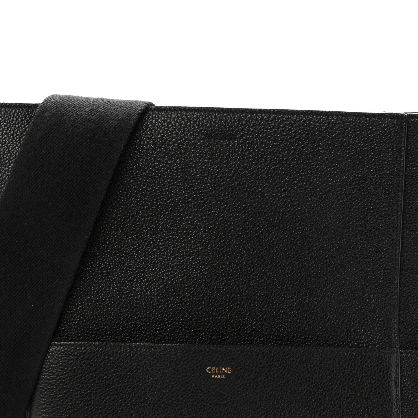 Soft Grained Calfskin Sangle Bucket Bag Black