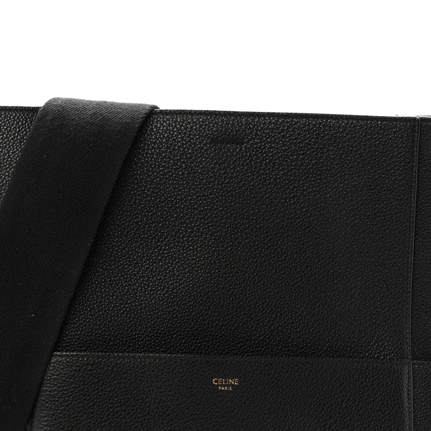 Celine Soft Grained Calfskin Sangle Bucket Bag Black 8 of 13