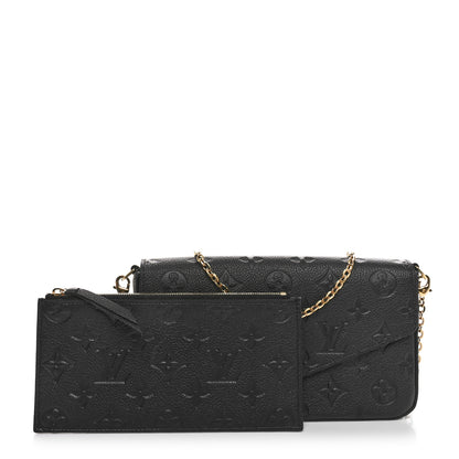 Louis Vuitton Empreinte Pochette Felicie Chain Wallet Black 2 of 10