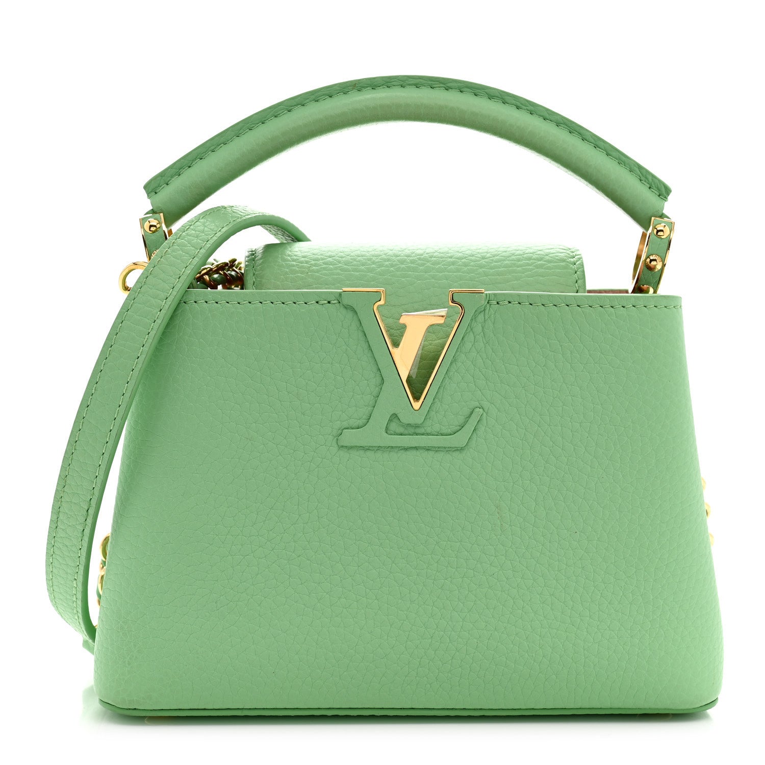 Louis Vuitton Taurillon Mini Capucines Vert Pomme 1 of 9