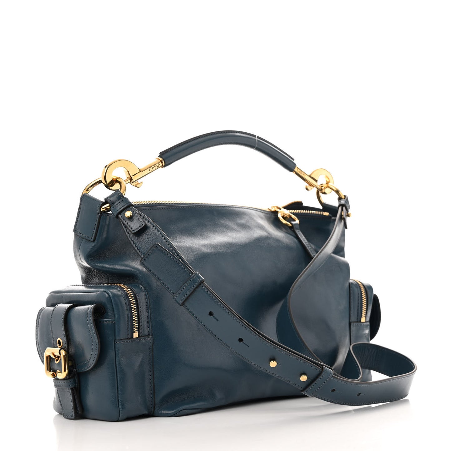 Shiny Buffalo Medium Double Carry Camera Bag Tapestry Blue