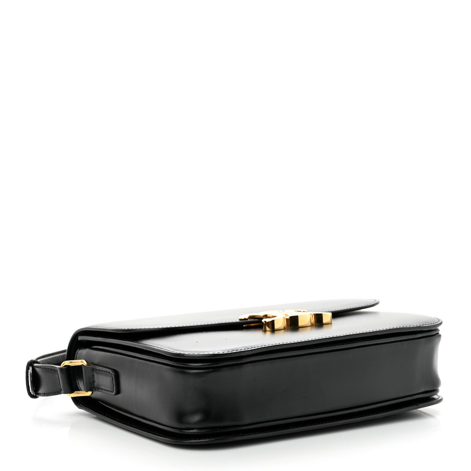 Celine Shiny Calfskin Medium Triomphe Black 4 of 12