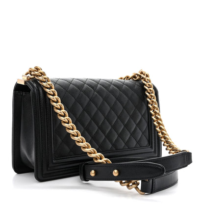 Chanel Caviar Quilted Medium Boy Flap Black 3 of 10