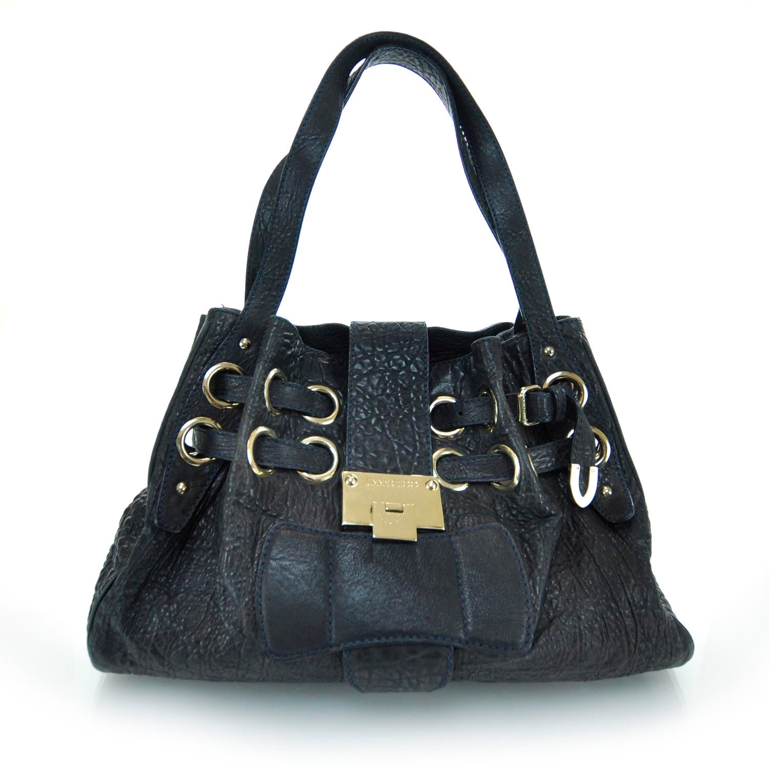 Jimmy Choo Drummed Leather Riki Blue 1 of 10