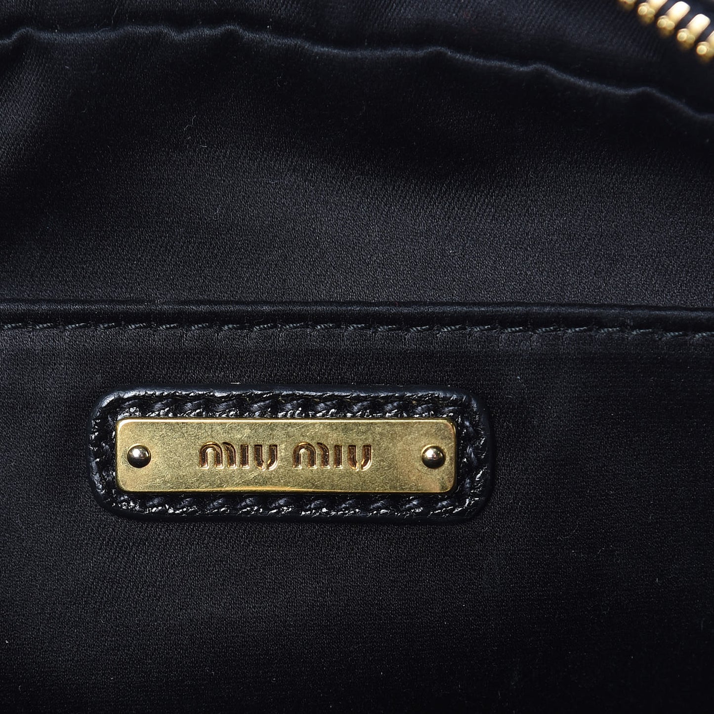 Goatskin Madras Crossbody Bag Black