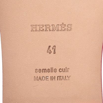 Hermes Epsom Oran Sandals 41 Rouge Azalee 6 of 9
