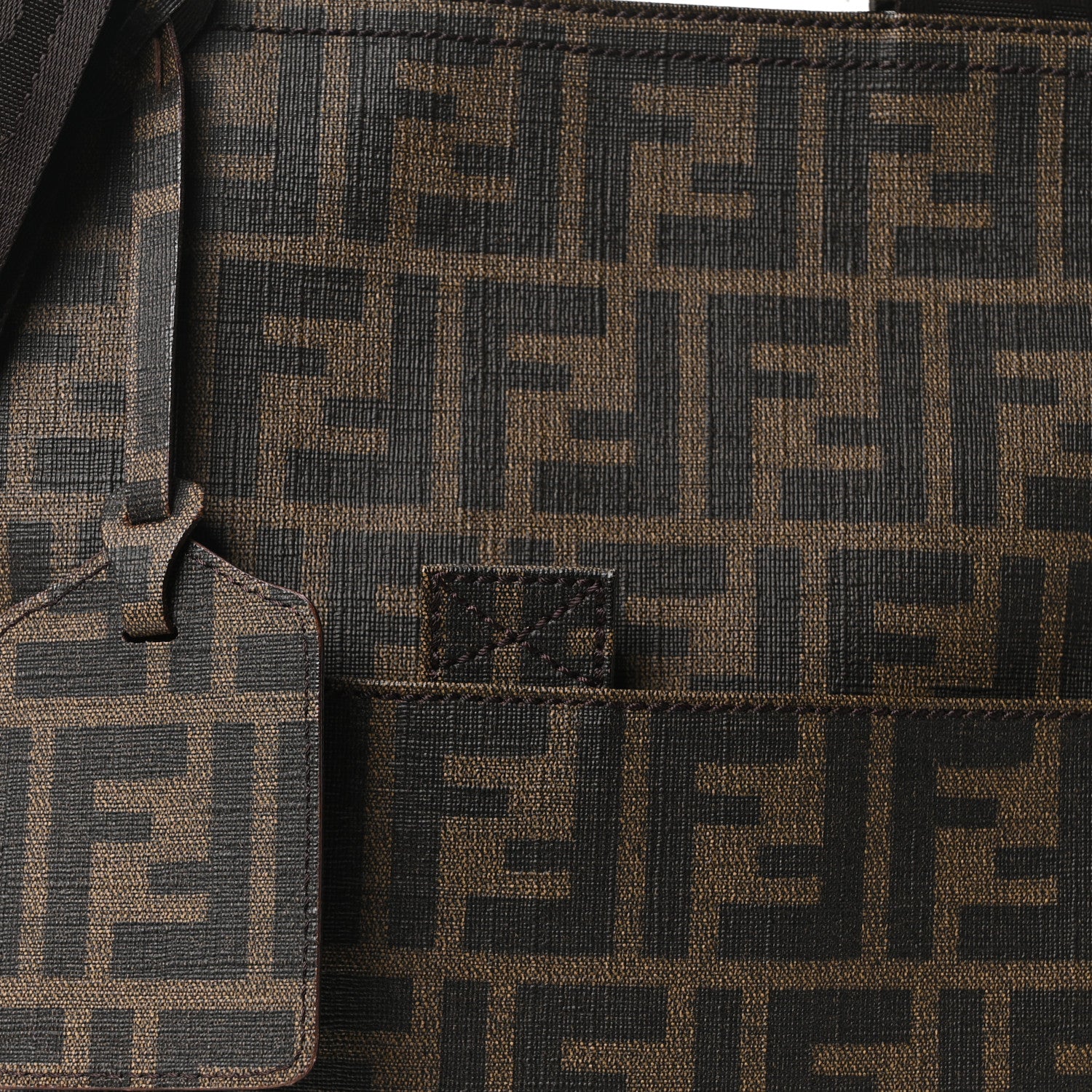 Fendi Zucca Spalmati Messenger Bag Tobacco 8 of 10