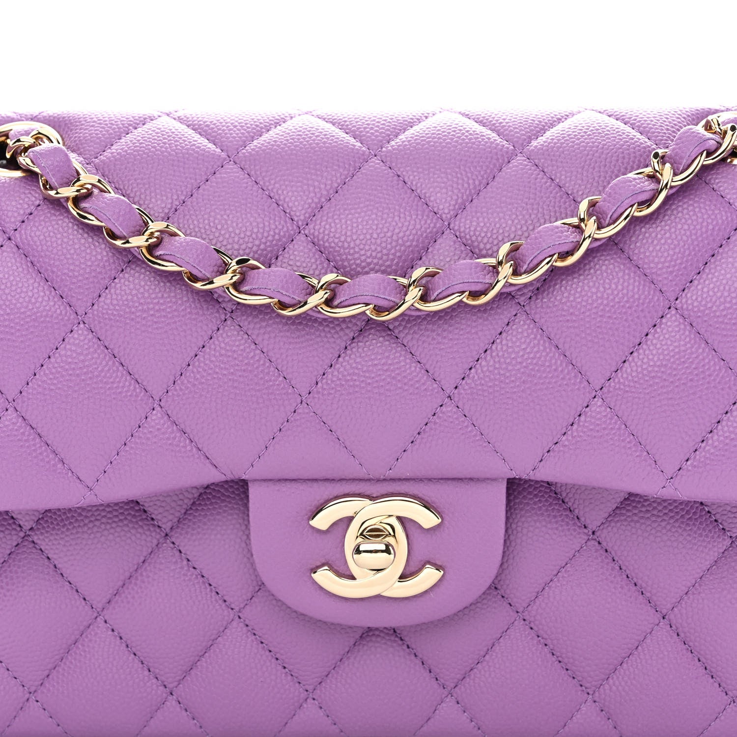 Chanel Caviar Quilted Small Double Flap Purple 8 of 11