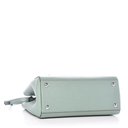 Fendi Vitello Elite Flamingo Petite 2Jours Tote Menta 5 of 8