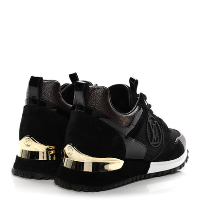 Louis Vuitton Suede Monogram Run Away Sneakers 37 Black 4 of 11