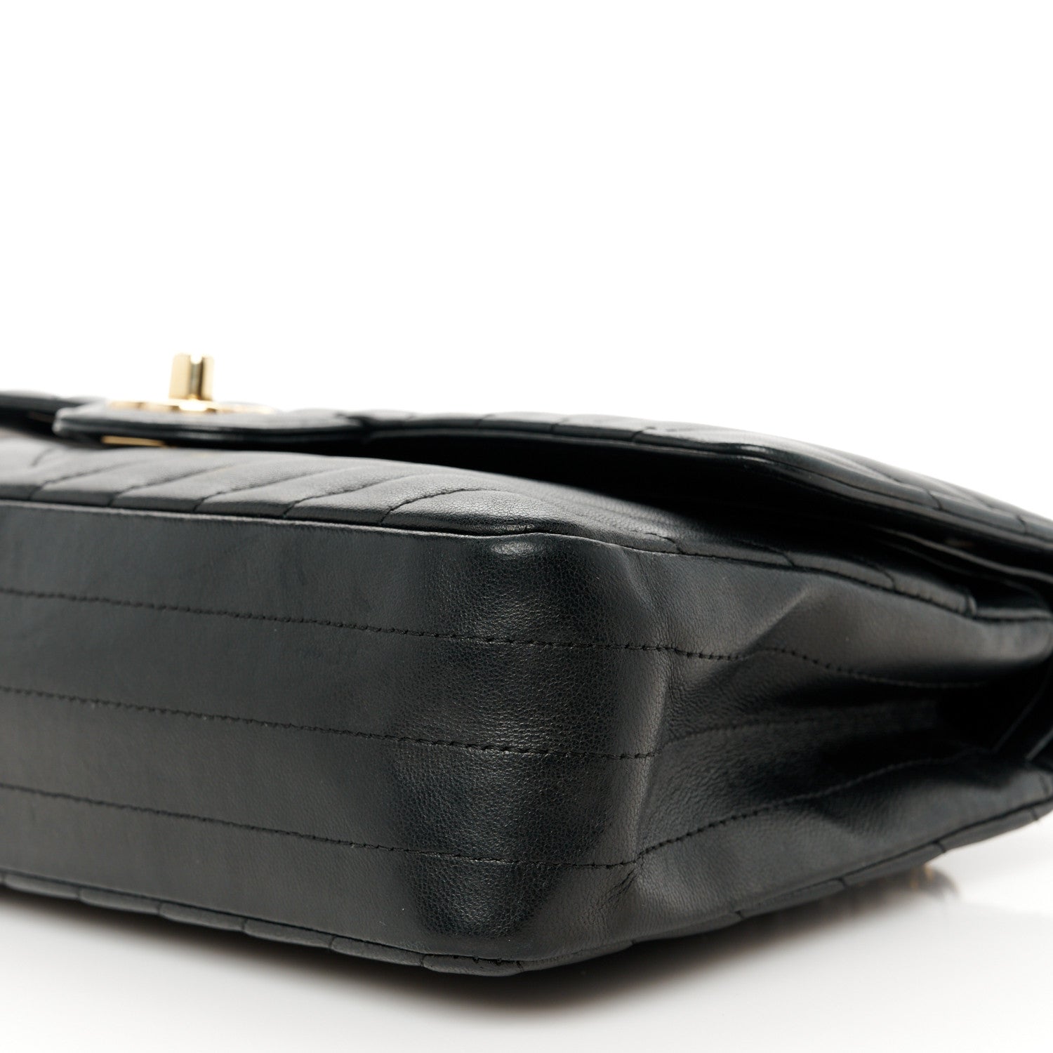 Chanel Lambskin Chevron Quilted Medium Double Flap Black 11 of 11