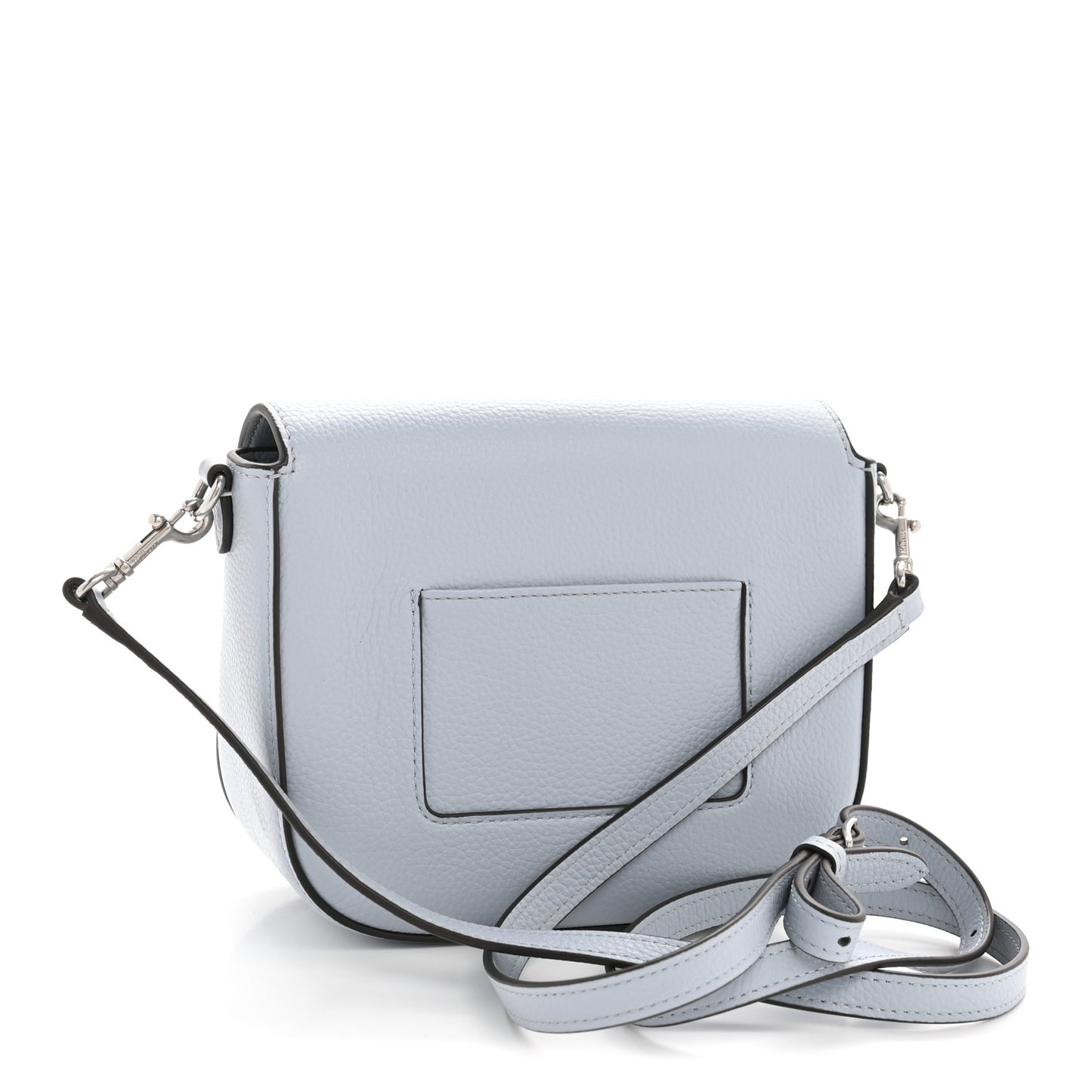 Natural Grained Calfskin Small Darley Satchel Poplin Blue