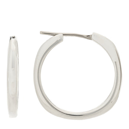 Tiffany Sterling Silver Square Cushion Hoop Earrings 1 of 4