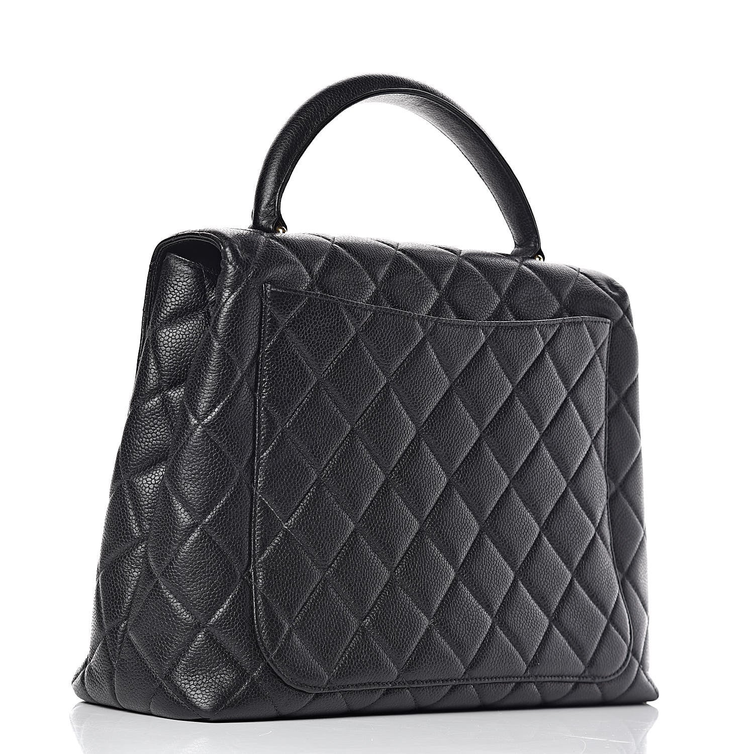 Chanel Caviar Quilted Jumbo Kelly Flap Black 3 of 11
