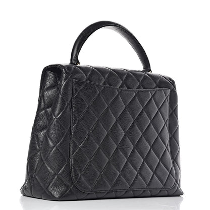 Chanel Caviar Quilted Jumbo Kelly Flap Black 3 of 11