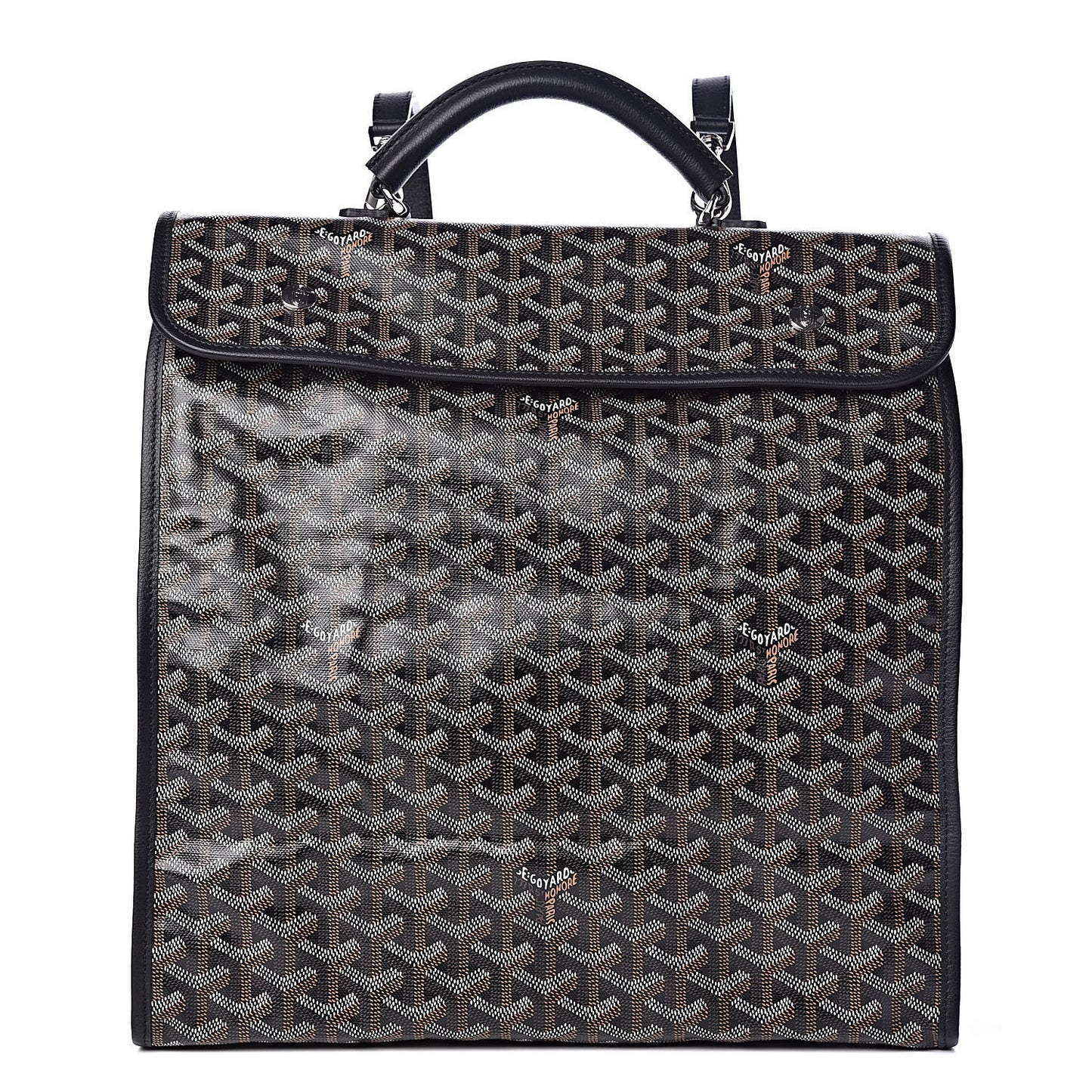 Goyardine Saint Leger Soft Briefcase Backpack Black
