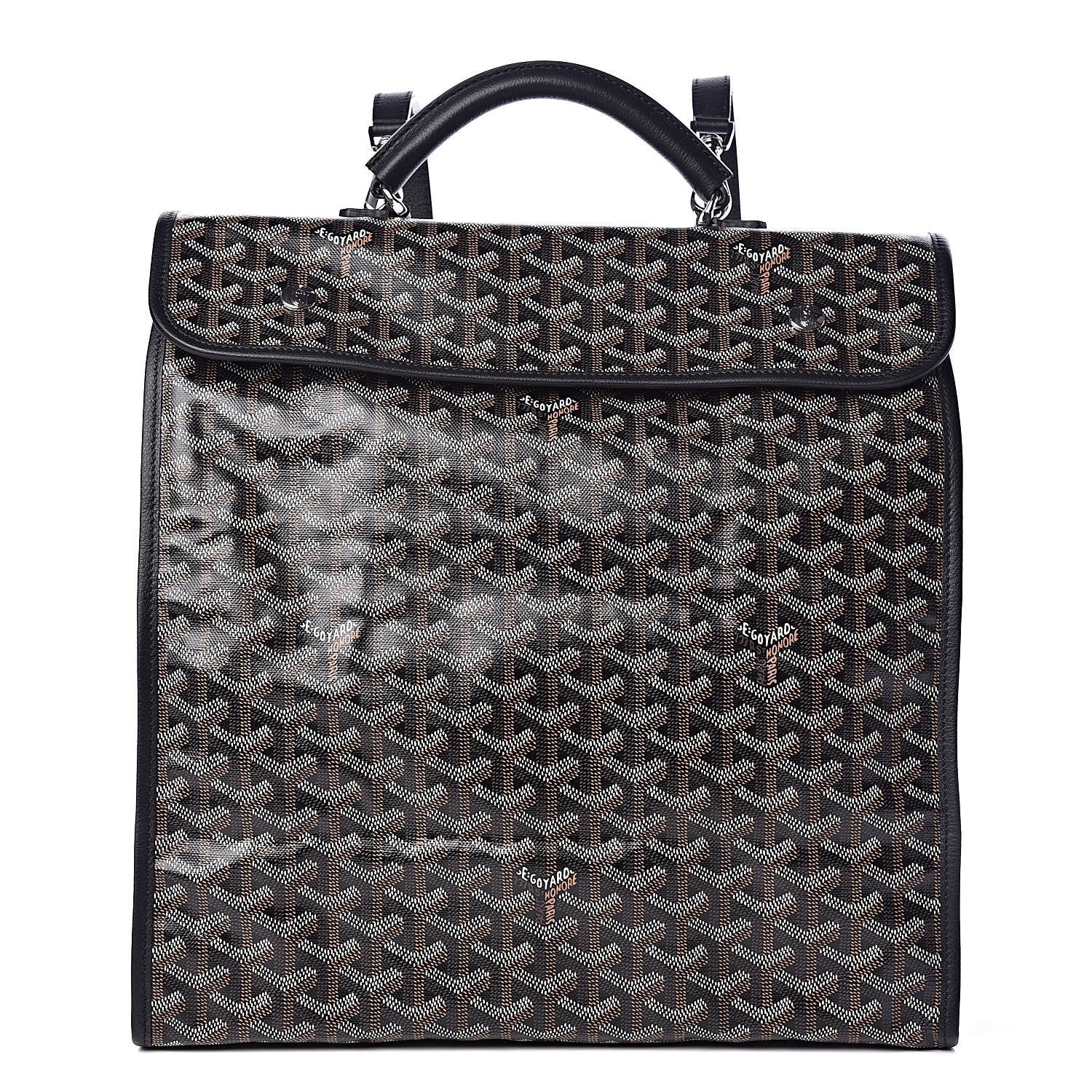 Goyard Goyardine Saint Leger Soft Briefcase Backpack Black 1 of 9