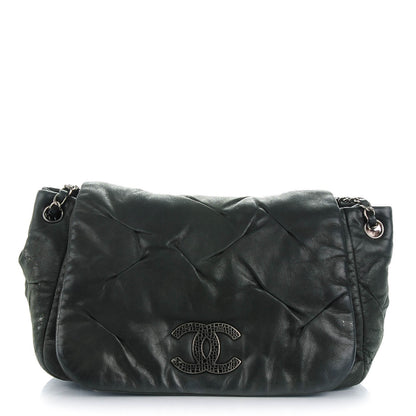 Chanel Iridescent Calfskin Glint Accordion Flap Black 1 of 8