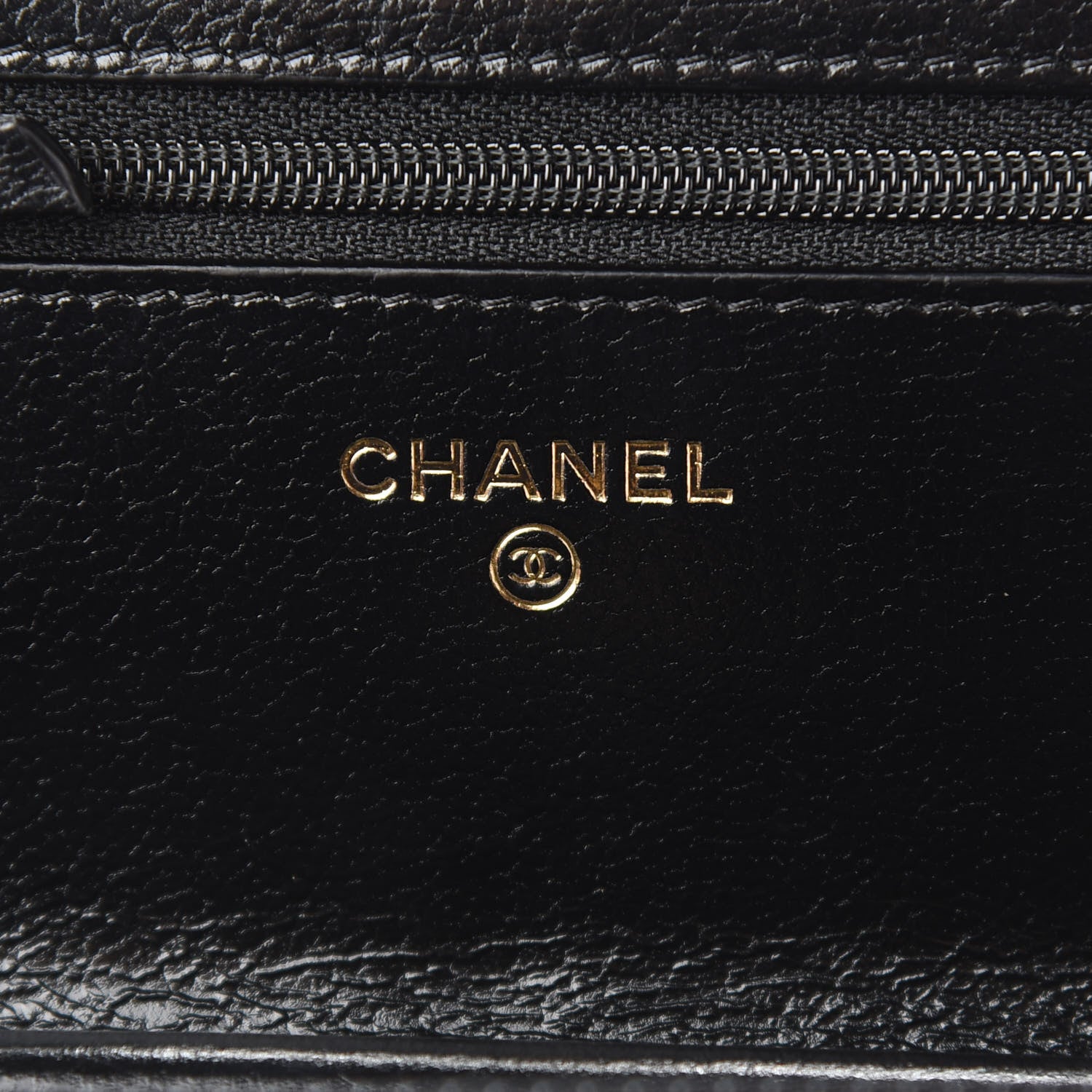 Chanel Goatskin Stitched Golden CC Wallet on Chain WOC Black 6 of 10