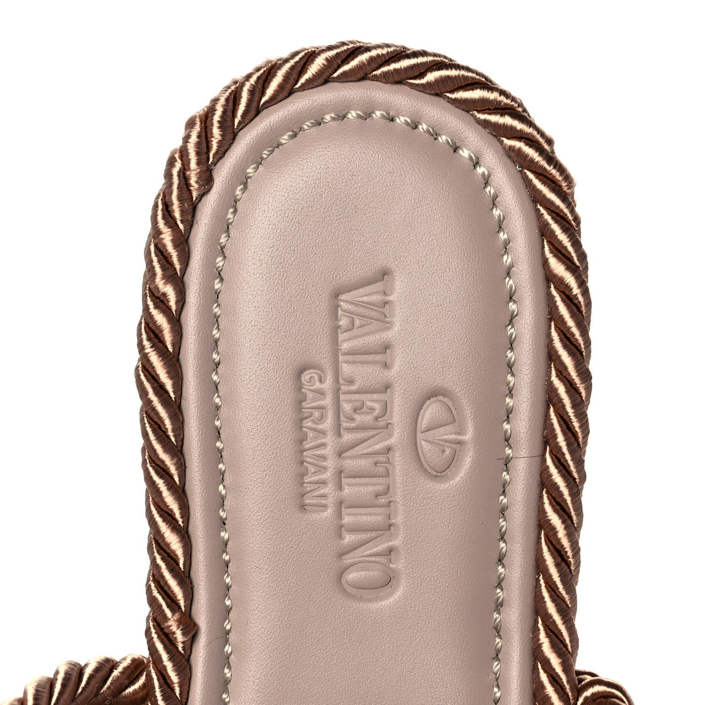 Calfskin Rockstud Ankle Wrap Torchon Espadrille Flat Sandals 41 Poudre