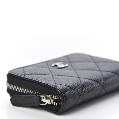 Chanel Caviar Quilted Zip Coin Purse Black 5 of 9