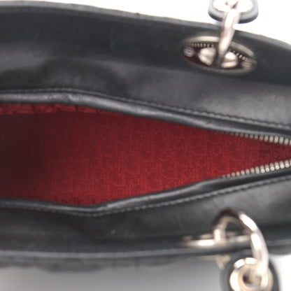 Christian Dior Lambskin Cannage Medium Lady Dior Black 4 of 10