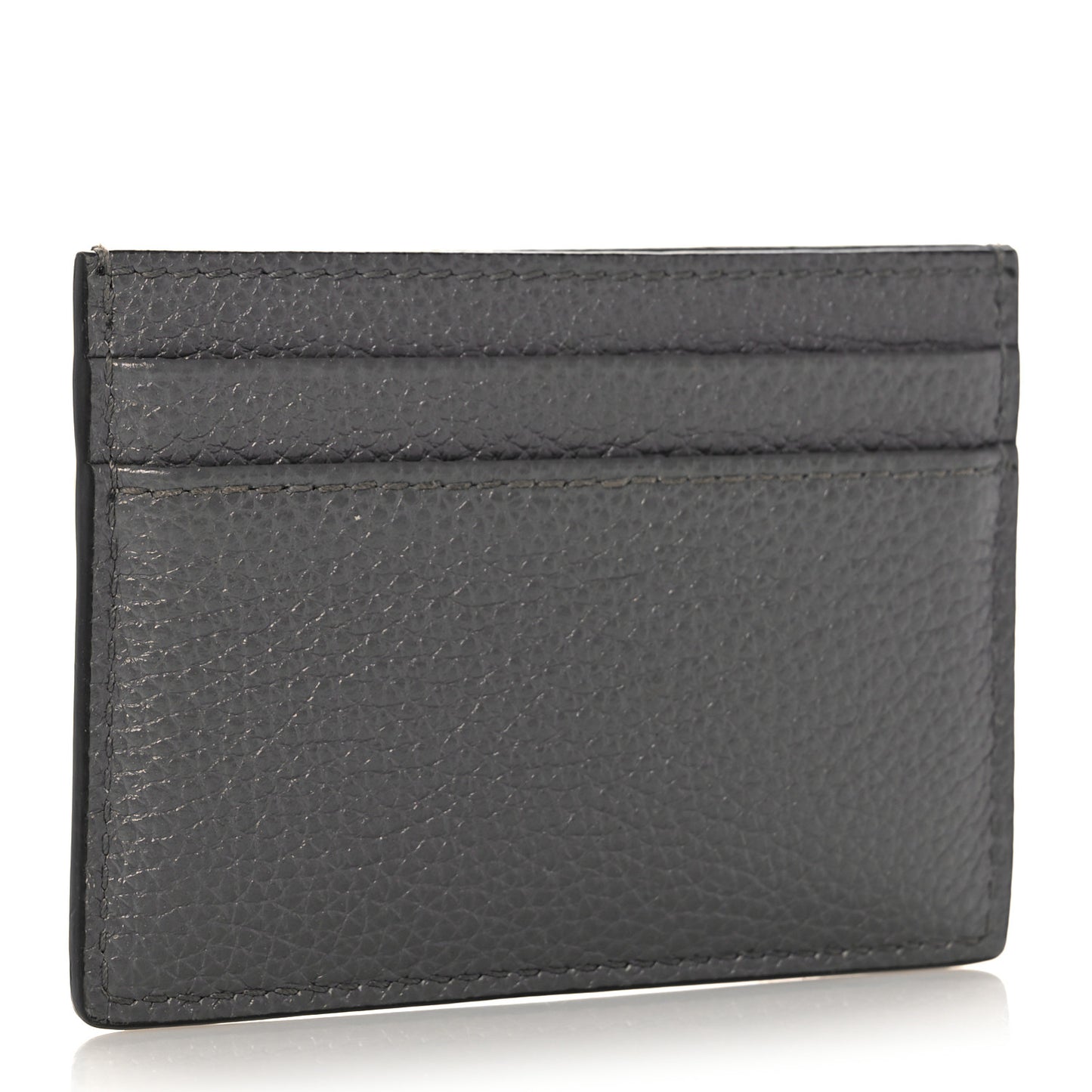 Grainy Calfskin Zumi Card Holder Dusty Grey