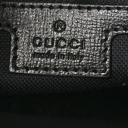 Gucci GG Supreme Monogram Azalea Calfskin Web Medium Retro Interlocking G Tote Bag Black 6 of 9