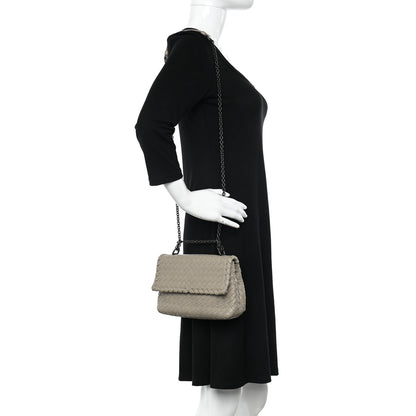 Bottega Veneta Nappa Intrecciato Baby Olimpia Shoulder Bag Limestone 2 of 10