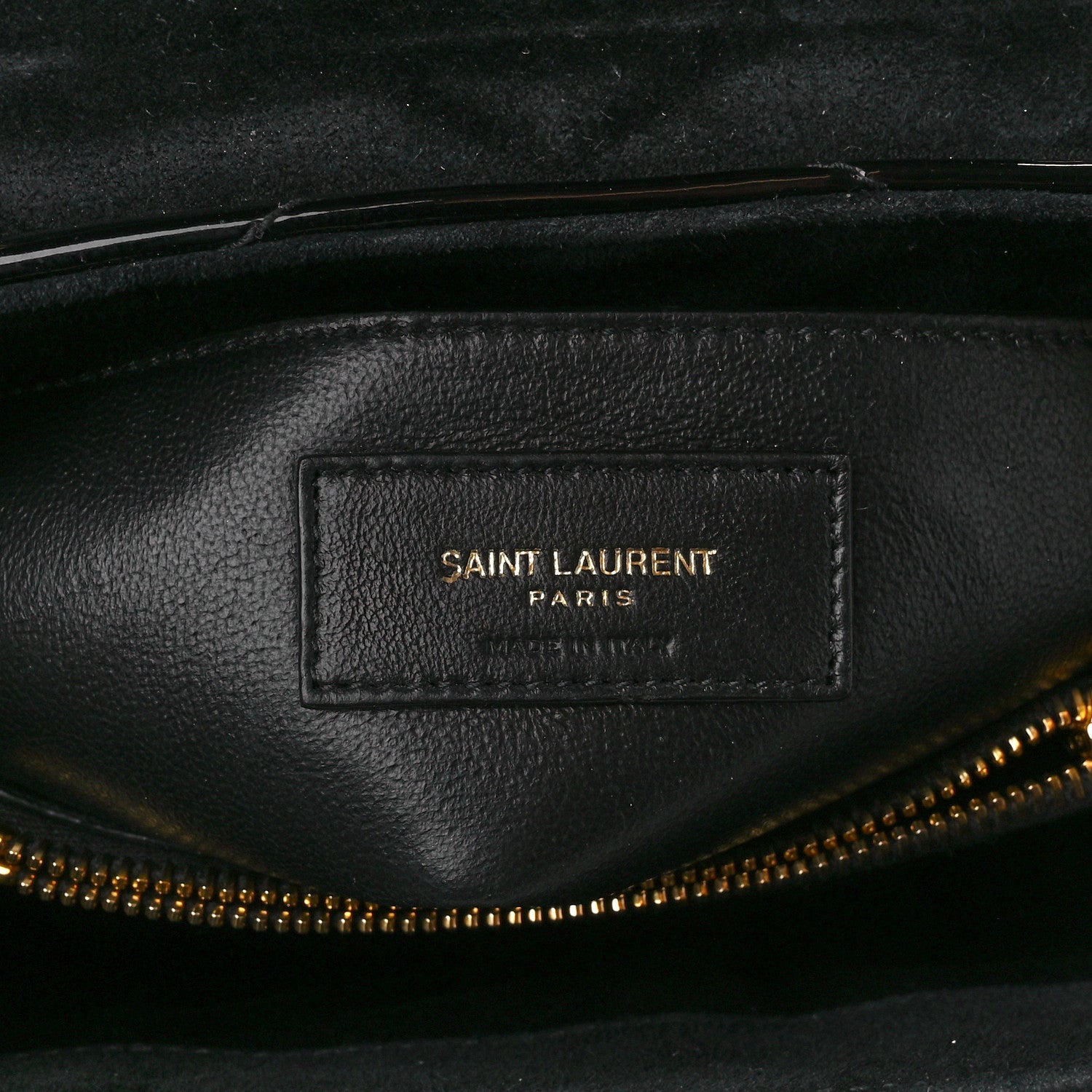 Saint Laurent Patent Y Quilted Monogram Small Loulou Chain Satchel Black 6 of 10