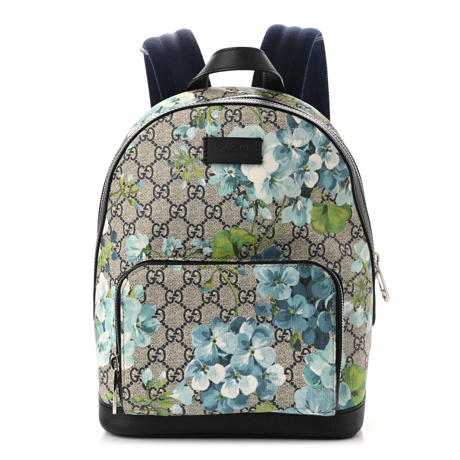Gucci GG Supreme Monogram Blooms Small Day Backpack Blue 1 of 10