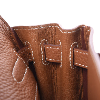 Hermes Taurillon Clemence Kelly Ado Backpack Gold 16 of 30