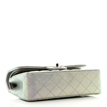 Chanel Iridescent Calfskin Quilted Small Double Flap Light Purple 4 of 12