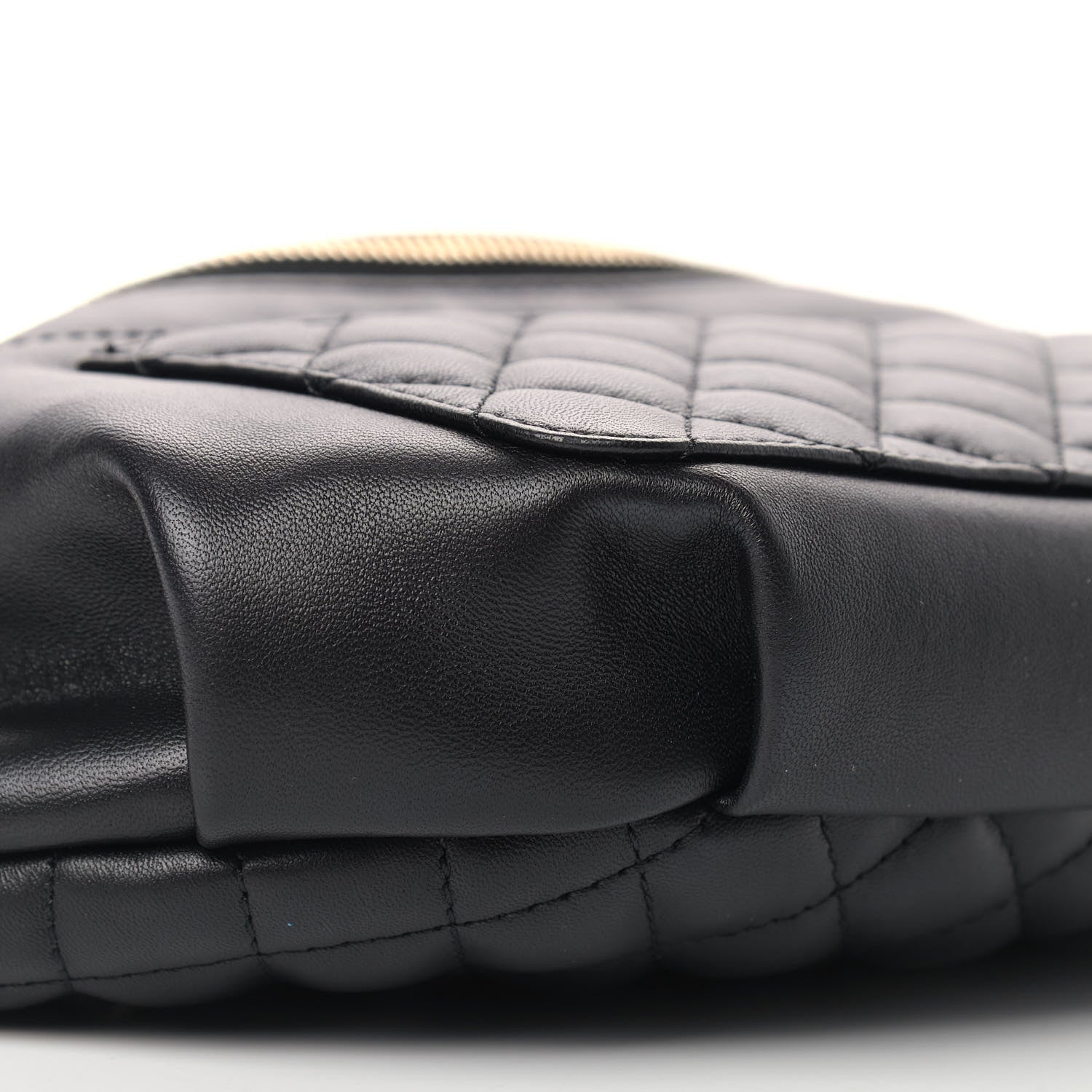 Chanel Lambskin Quilted Waist Bag Fanny Pack Black 8 of 10