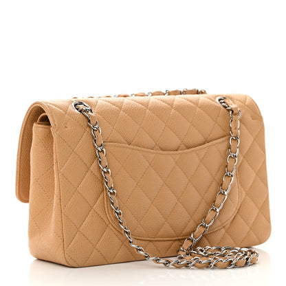 Chanel Caviar Quilted Medium Double Flap Beige 3 of 20