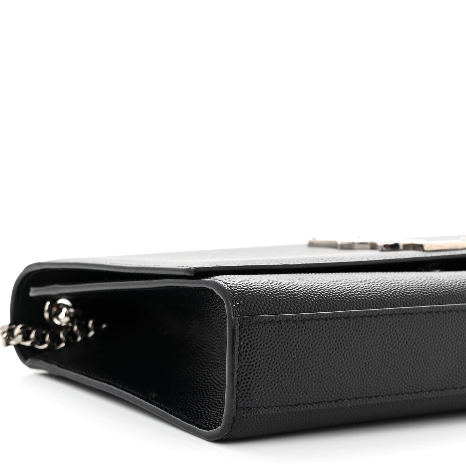 Saint Laurent Grain De Poudre Medium Classic Monogram Kate Satchel Black 9 of 10